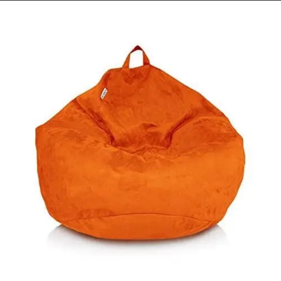 DELMACH BEAN BAG Stuff Animal Orange Storage/Cover Soft Microsuede Extra Large - Picture 1 of 9